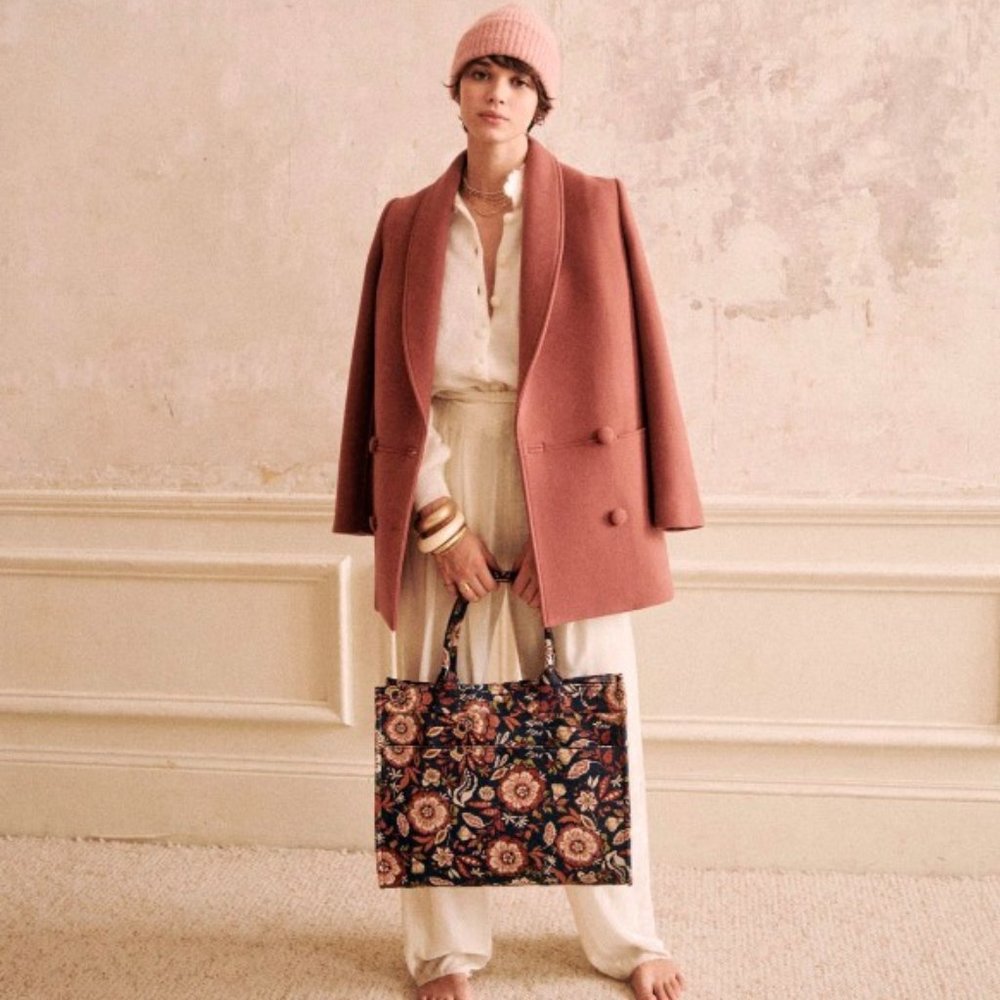 Sezane James Coat Rosewood US 10